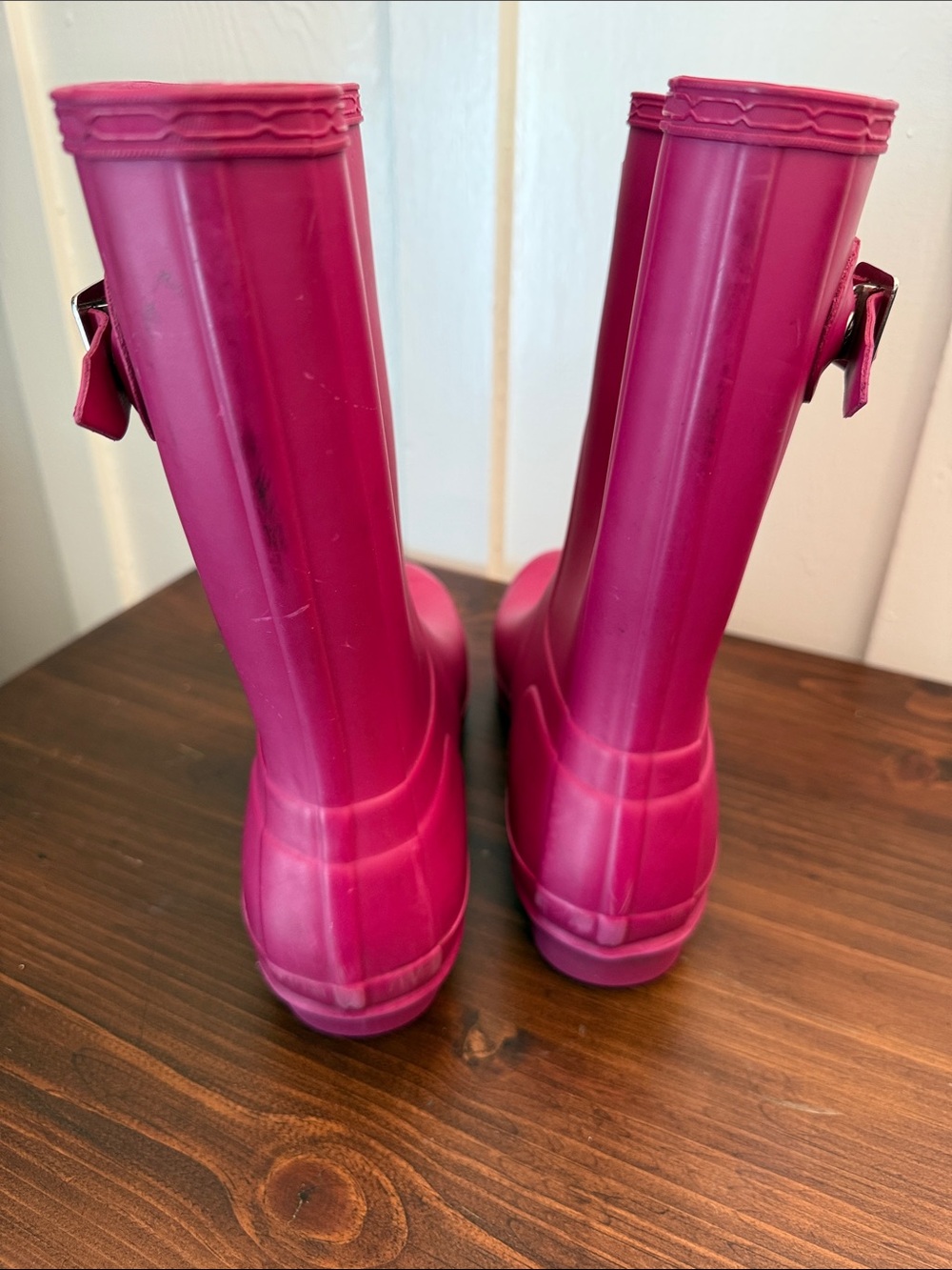 Hunter Original Short Rain Boots Magenta Pink Matte Rubber Wellies Women’s 7 - Picture 8 of 12